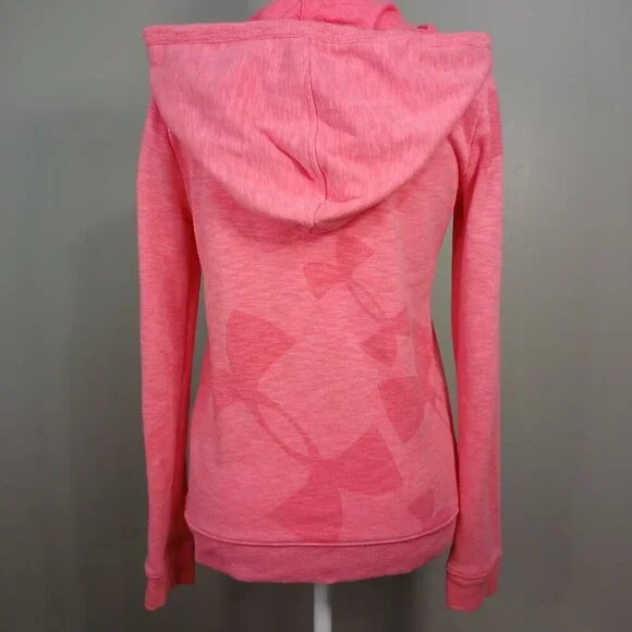 UNDER ARMOUR HOODIE, PINK ON PINK, SIZE XS - Picture 4 of 4